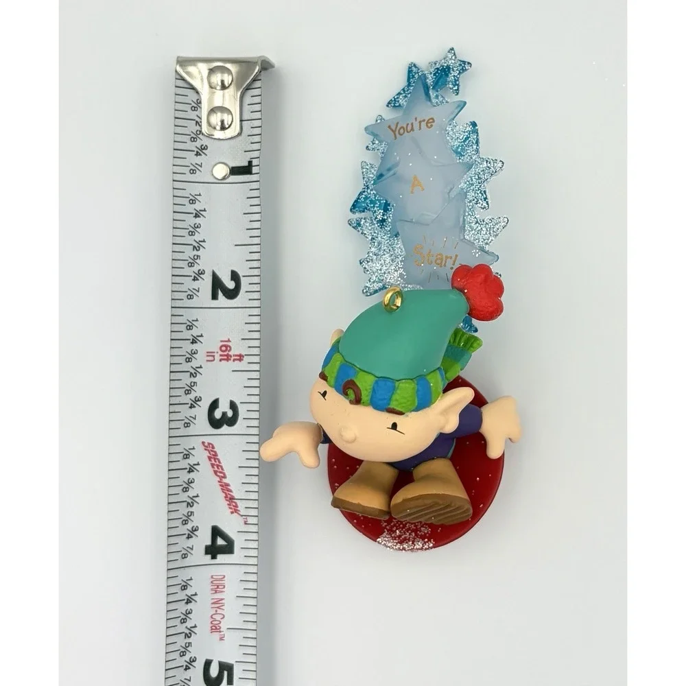 Hallmark Keepsake Ornament 2002 You're A Star Elf Sledding QX8966 Vintage